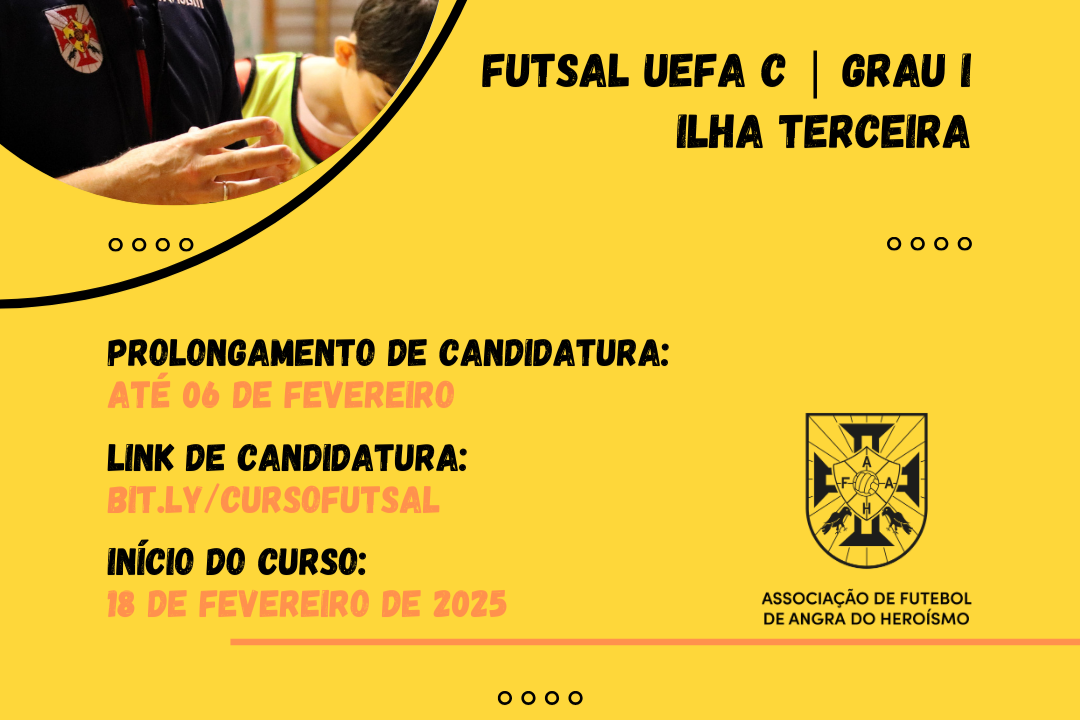 ÚLTIMA CHAMADA: CURSO DE TREINADOR DE FUTSAL